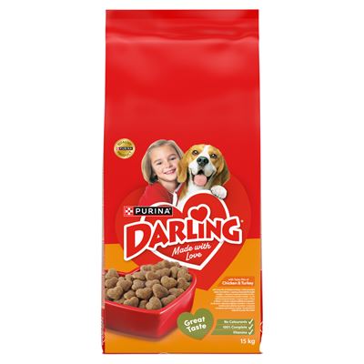 DARLING teljes értékű állateledel felnőtt kutyák számára szárnyassal 15 kg
