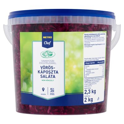 METRO Chef Vecsési Vöröskáposzta Saláta Édesítőszerrel 2 kg