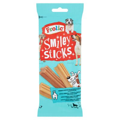 Frolic Smiley Sticks csirke és marha ízesítésű kiegészítő eledel 4 hónapnál idősebb kutyáknak 175 g