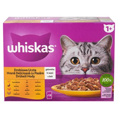 whiskas teljes értékű nedves eledel felnőtt macskáknak 12 x 85 g (1,02 kg)