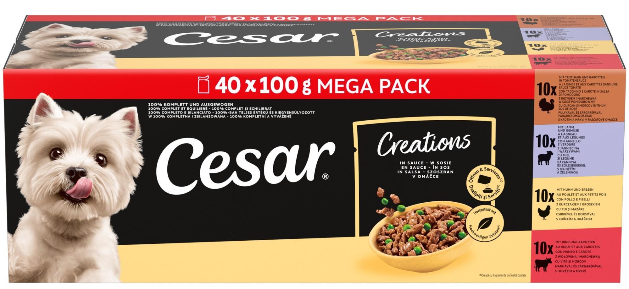 Cesar alutasak válogatás mártásban 40-pack