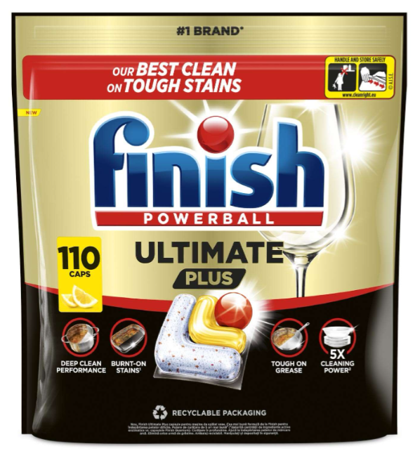 Finish Ultimate Plus All in 1 mosogatógép kapszula, citromos illatú