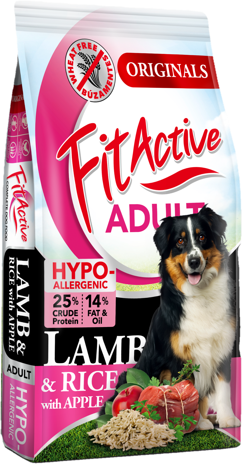 FitActive ORIGINALS búzamentes, hipoallergén eledel felnőtt kutyáknak bárány