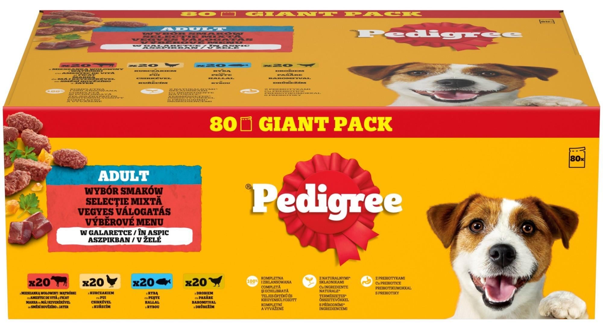 Pedigree alutasak válogatás aszpikban 80-pack