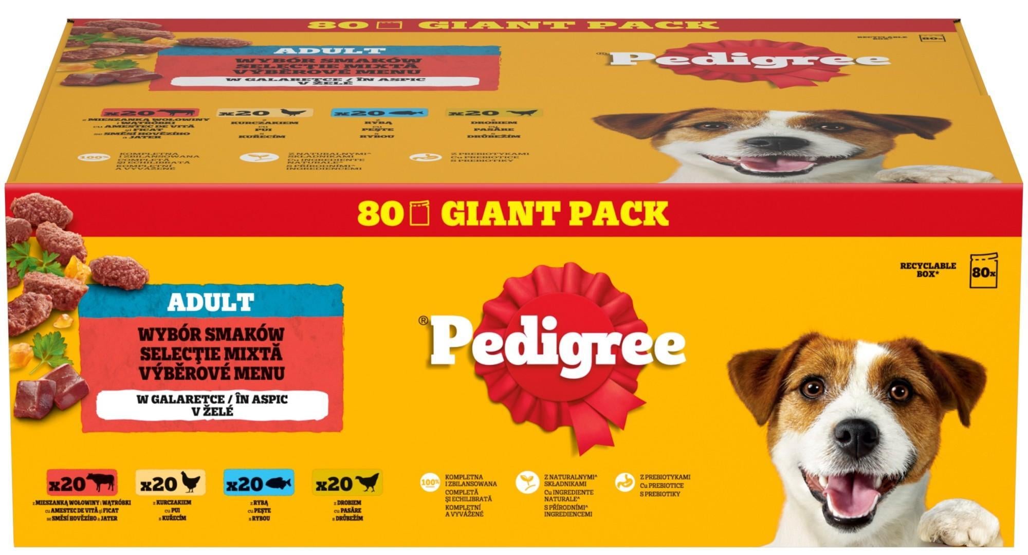 Pedigree alutasak válogatás mártásban 80-pack