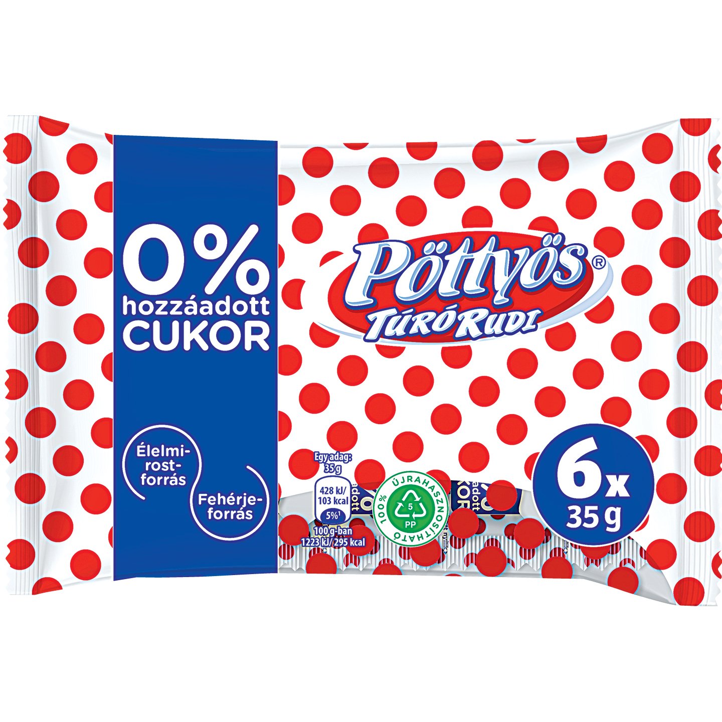 Pöttyös Óriás Turó Rudi Multipack 0% Hozzáadott Cukorral