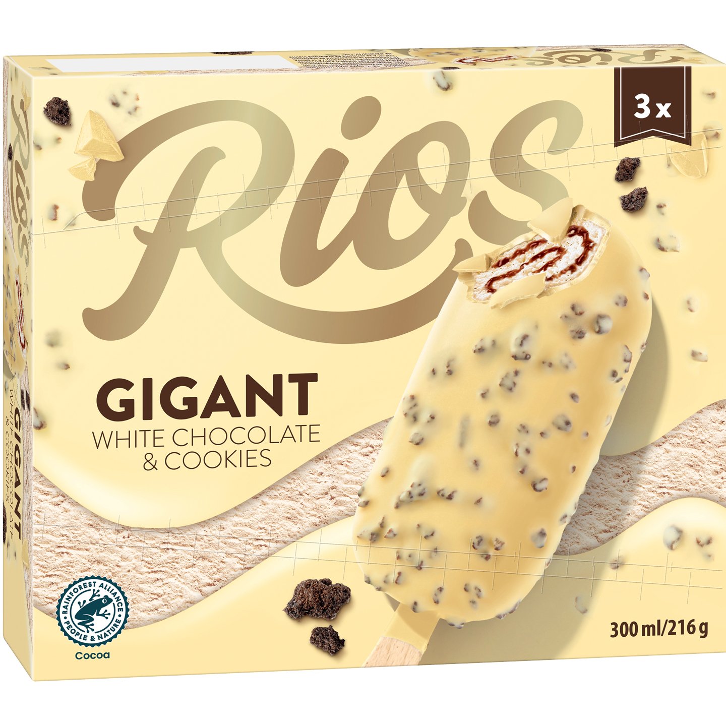 Rios Gigant Fehércsoki És Cookies Jégkrém Triopack