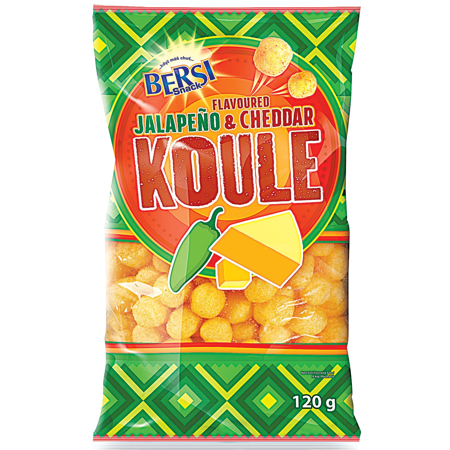 Bersi Extrudált Jalapeno-Cheddar Golyók