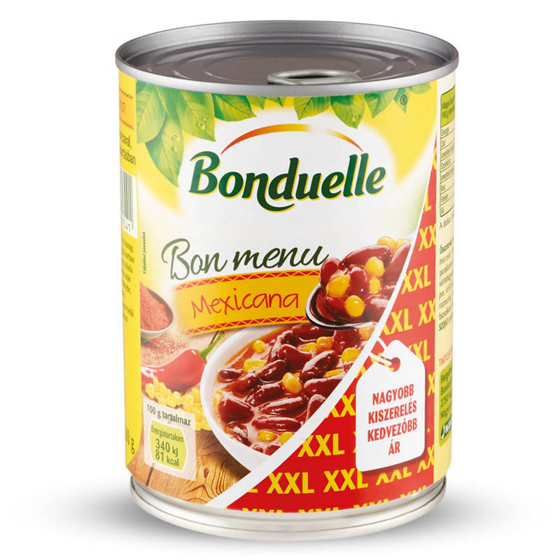 Bon menü szószos bab, mexikói, 580 g