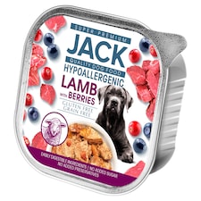 Jack Super Premium hipoallergén pástétom teljes értékű eledel báránnyal, bogyós gyümölcsökkel 150 g
