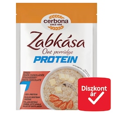 Cerbona Protein fehérjében gazdag epres-fehér csokoládés zabkása 60 g