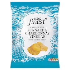 Finest tengeri só és Chardonnay borecet ízű hullámos burgonyachips 150 g