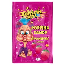Burstin Bits Strawberry pattogós cukor 7 g