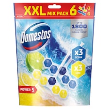 Domestos Power 5 Ocean/Lime WC frissítő blokk 6 x 50 g