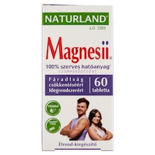 Naturland Magnesii szerves kötésű magnéziumot tartalmazó étrend-kiegészítő tabletta 60 db 44,22 g