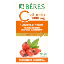 Béres C-vitamin 1000 mg retard filmtabletta csipkebogyó kivonattal 90 db 128 g