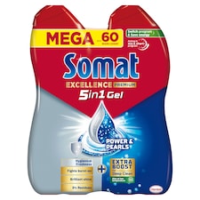 Somat Excellence 5in1 Hygiene Duo gépi mosogatószer gél 2 x 540 ml