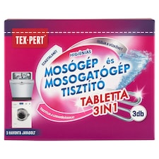 Tex-Pert 3in1 higiéniás mosógép és mosogatógép tisztító tabletta 3 x 20 g (60 g)