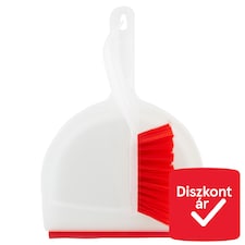Basics piros kézi seprű és szemétlapát szett
