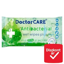 DoctorCare antibakteriális nedves törlőkendő plusz 15 db