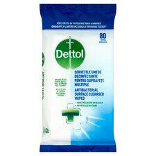 Dettol antibakteriális felülettisztító törlőkendő 80 db