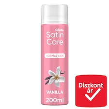 Gillette Satin Care Női Borotvazselé, Vaníliaillattal, Normál Bőrre, a scent of Vanilla 200 ml