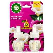 Air Wick Bársonyos Szatén és Éji Liliom elektromos utántöltő légfrissítő készülékhez 2 x 19 ml