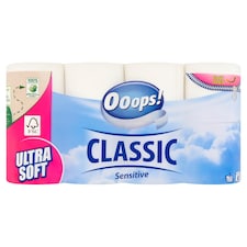 Ooops! Classic Sensitive toalettpapír 3 rétegű 8 tekercs