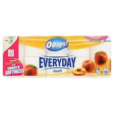 Ooops! Everyday Peach toalettpapír 3 rétegű 10 tekercs