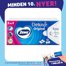 Zewa Deluxe Original illatmentes papír zsebkendő 3 rétegű 90 db
