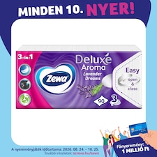 Zewa Deluxe Lavender Dreams illatosított papír zsebkendő 3 rétegű 90 db
