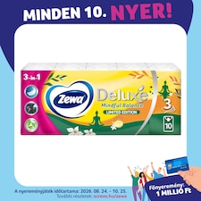 Zewa Deluxe Limited Edition illatmentes papír zsebkendő 3 rétegű 10 x 10 db