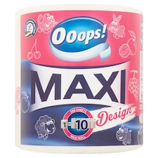 Ooops! Maxi Design háztartási papírtörlő 2 rétegű 1 tekercs