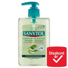 Sanytol antibakteriális hidratáló folyékony szappan aloe vera és zöld tea 250 ml