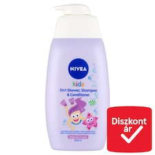 NIVEA Kids Magic Berry Scent 3in1 tusfürdő, sampon és balzsam lányoknak 500 ml