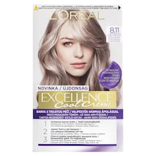 ĽOréal Paris Excellence Cool Creme 8 .11 Extra hamvas világosszőke, 72 ml + 48 ml + 12 ml + 60 ml