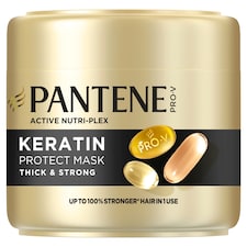 Pantene Thick & Strong Keratin Protect hajpakolás 300ml vékony szálú, elgyengült hajra