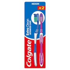 Colgate Extra Clean közepes fogkefe 2 db