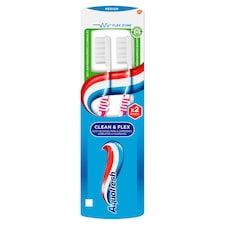Aquafresh Clean & Flex Medium fogkefe 2 db