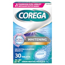 Corega Whitening műfogsortisztító tabletta mindennapos használatra 30 db