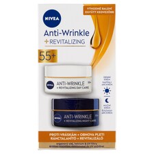 NIVEA Anti Wrinkle 55+ revitalizáló ránctalanító nappali arckrém + éjszakai arckrém