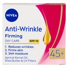 NIVEA Anti-Wrinkle Firming nappali arckrém 45+ SPF15 50 ml
