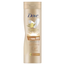 Dove Body Love Care + Visible Glow önbarnító testápoló a világos-közepes árnyalatú bőrért 250 ml