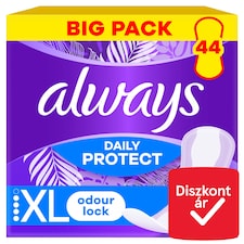 Always Dailies Extra Protect Long Plus Tisztasági Betét, 44 db
