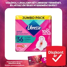 Libresse Total Protection Ultra Long+ egészségügyi betét 36 db