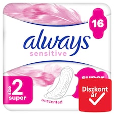 Always Ultra Sensitive Super Egészségügyi Betét (2-es Méret), 16 db