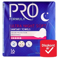 Pro Formula Ultra Night Soft egészségügyi betét 16 db