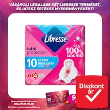 Libresse Ultra Regular+ Deo enyhén illatosított szárnyas egészségügyi betét 10 db