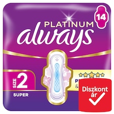 Always Platinum Egészségügyi Betét Super (2-es méret), 14 db Betét