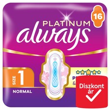 Always Platinum Egészségügyi Betét Normal (1-es méret), 16 db Betét